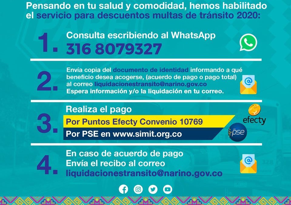 Descuentos multas de tránsito