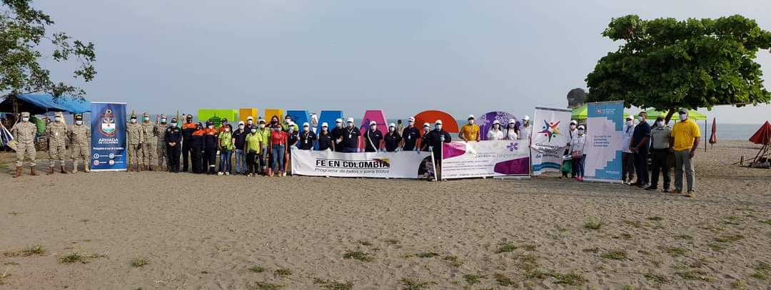 Gobernación de Nariño recolectó 2.5 toneladas de residuos sólidos en playas de Tumaco