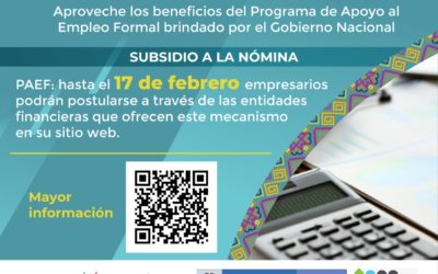 Hasta el 17 de febrero de 2021 los empresarios podrán postularse como beneficiarios del PAEF
