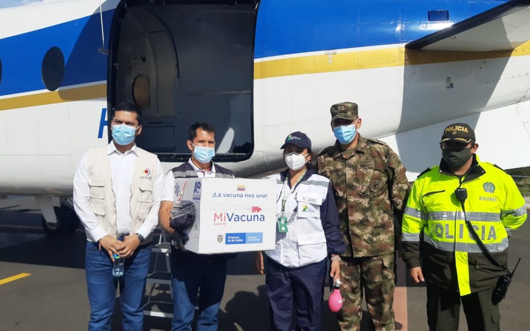 Ministerio de Salud despachó las primeras vacunas contra el COVID-19 a Nariño