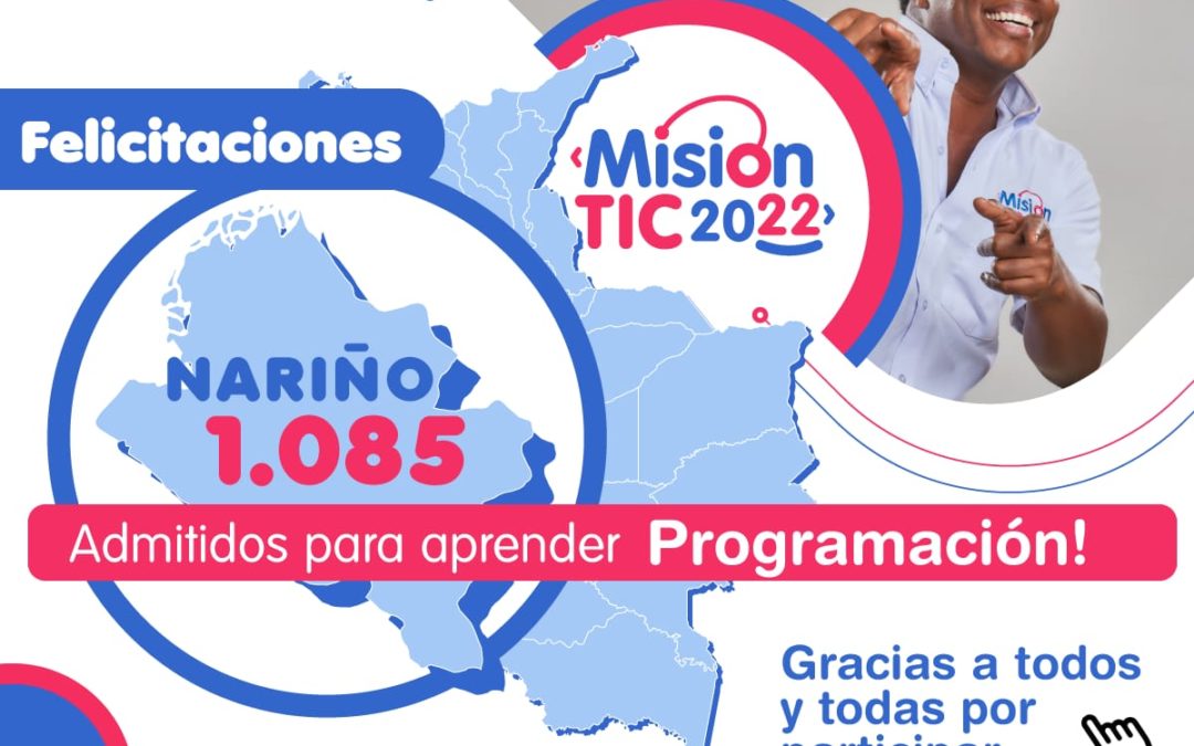 1.085 nariñenses serán los próximos programadores del país