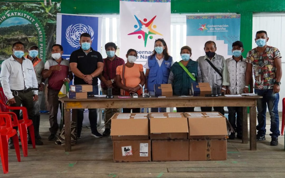 Entrega de dotación e insumos a comunidades indígenas afectadas por la violencia en Ricaurte y Tumaco