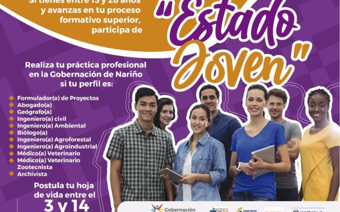 Gobernación de Nariño oferta plazas para práctica estudiantil a través del programa nacional ‘Estado Joven’