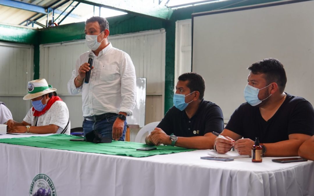 Gobernador Jhon Rojas se reunió con comunidad Awá Unipa en Barbacoas