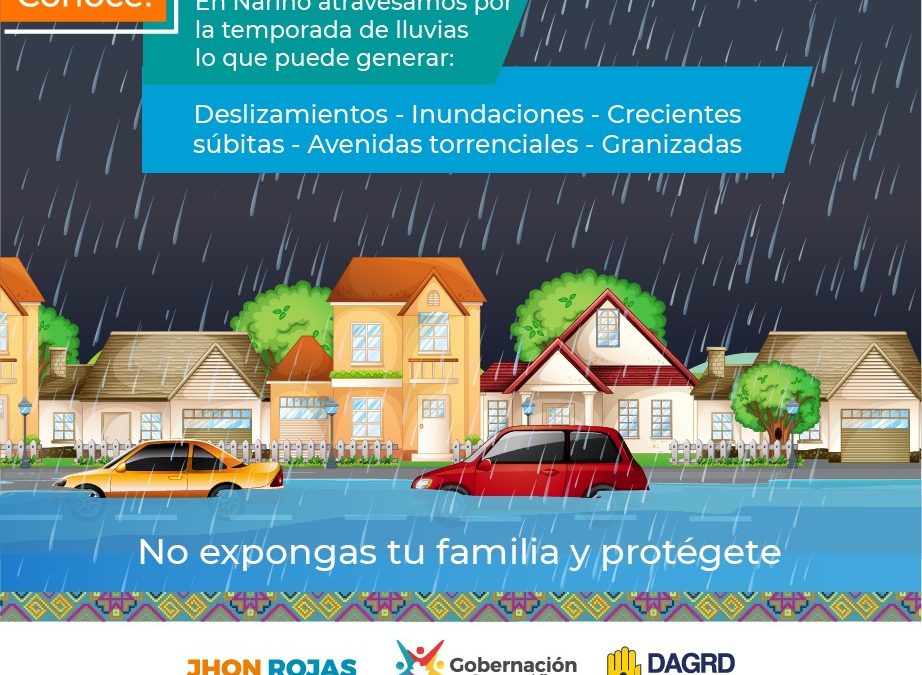 Situación departamental por temporada de lluvias en Nariño