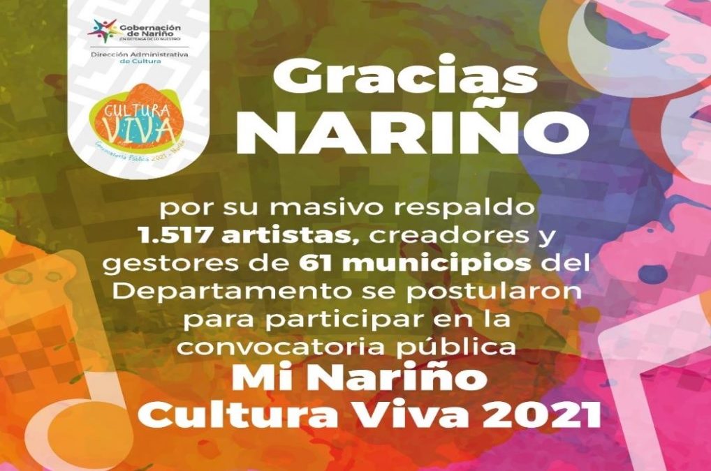 Participación masiva en convocatoria pública ‘Mi Nariño Cultura Viva’