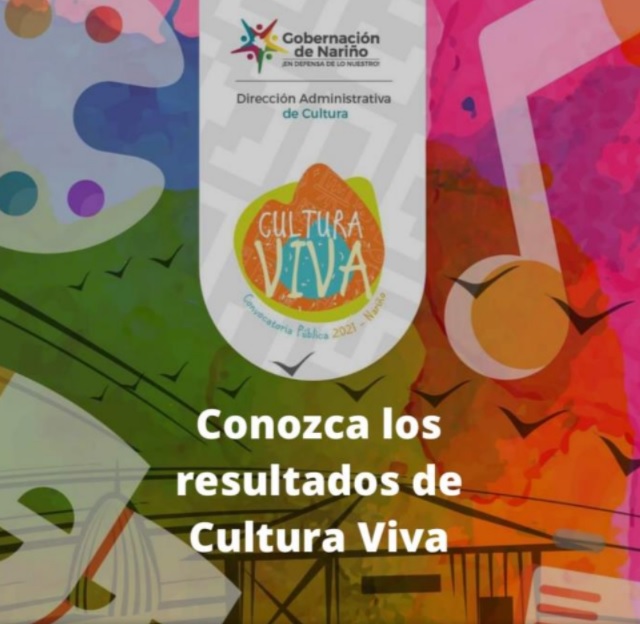 Listos los resultados de la convocatoria pública Mi Nariño Cultura Viva