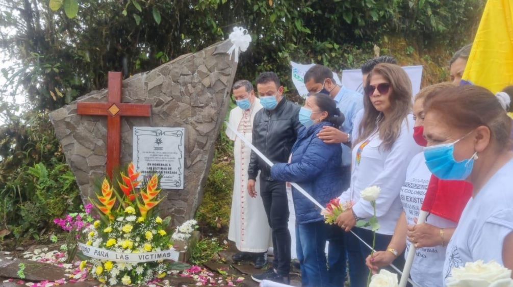 Acto simbólico a víctimas de desaparición forzada en Barbacoas sector Peña de Maidel