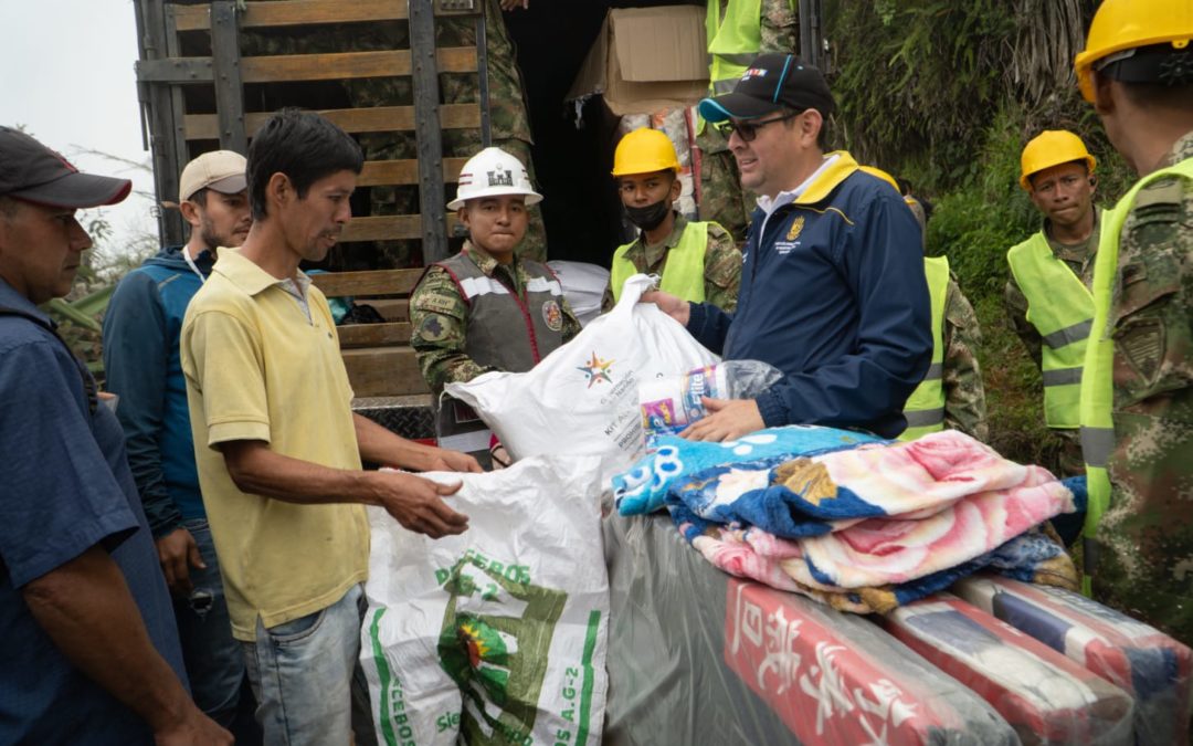 Gobernación de Nariño atiende familias damnificadas en el municipio de Ancuya