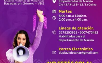 Gobernación de Nariño presta atención presencial de la Dupla Violeta en la Casa de las Mujeres Empoderadas de Nariño