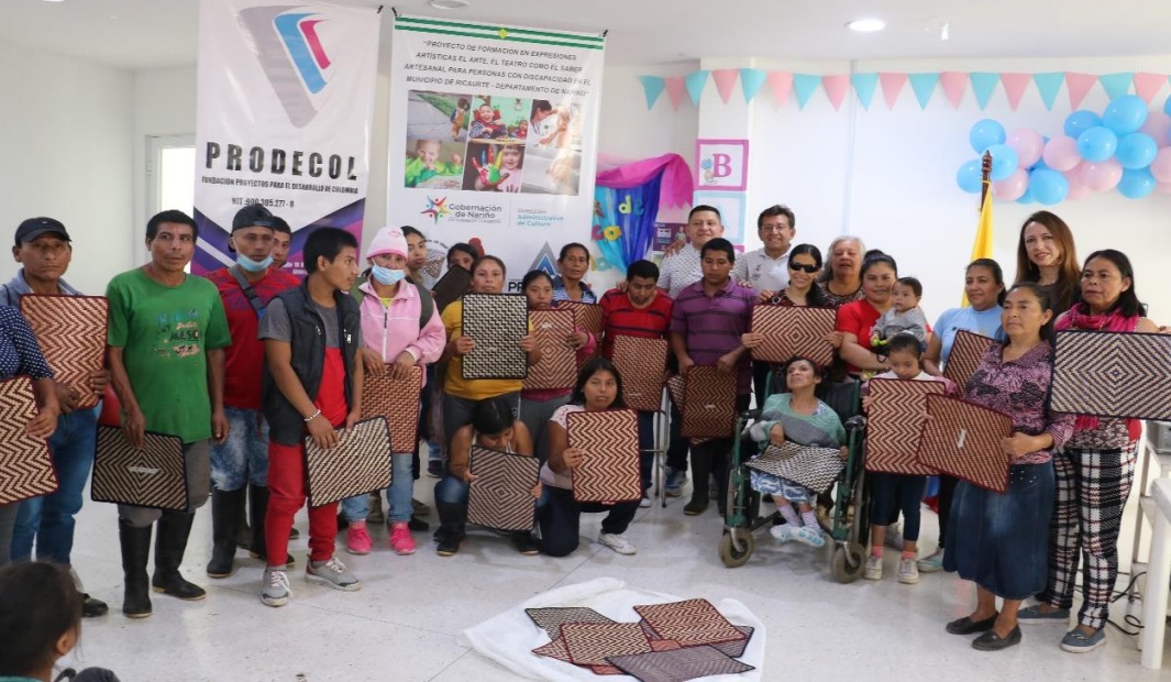 Gobernación de Nariño apoyó proyecto en Artes y Artesanías de personas con capacidades especiales en Ricaurte
