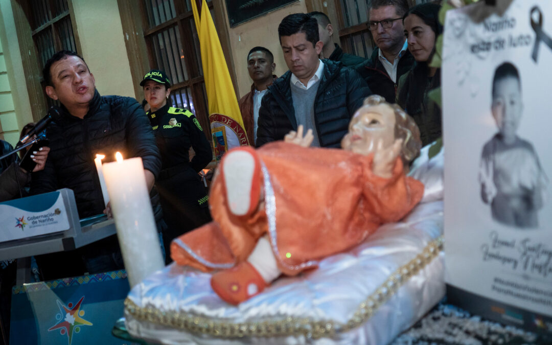 Velatón en memoria del menor Leonel Santiago Landazury