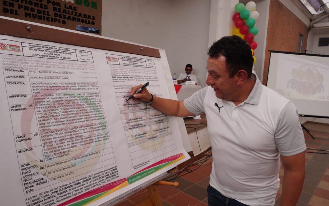 Inversiones de la Gobernación de Nariño en municipio de La Llanada superan los $22.450 millones