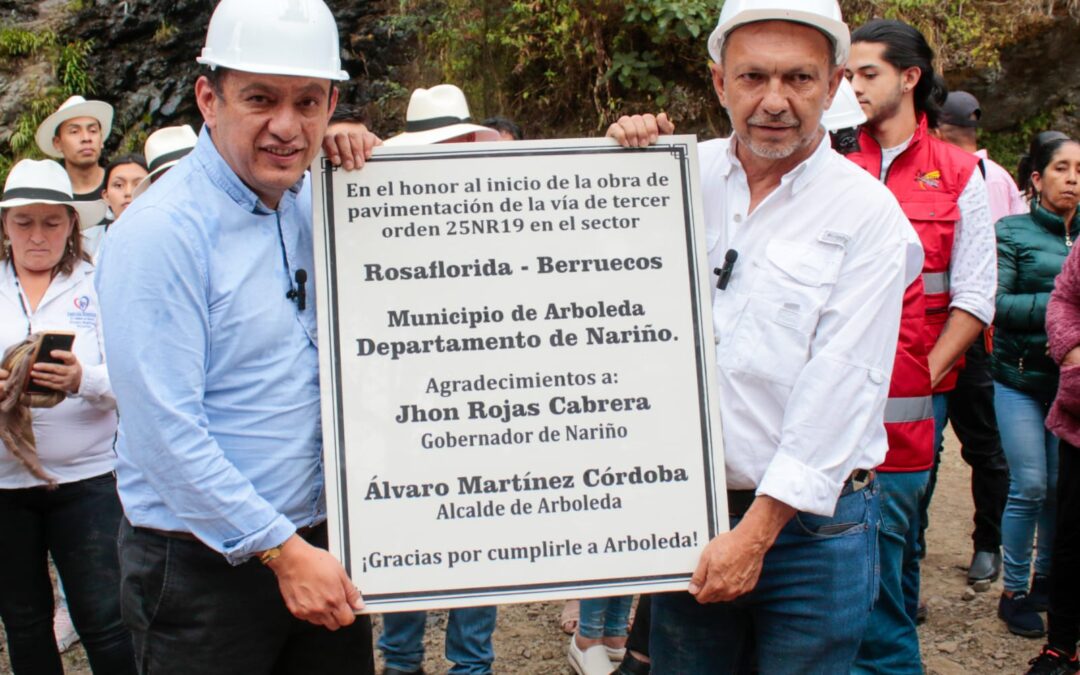 Pavimentación de la vía Rosa Florida _ Arboleda será una realidad con recursos del Gobierno Departamental