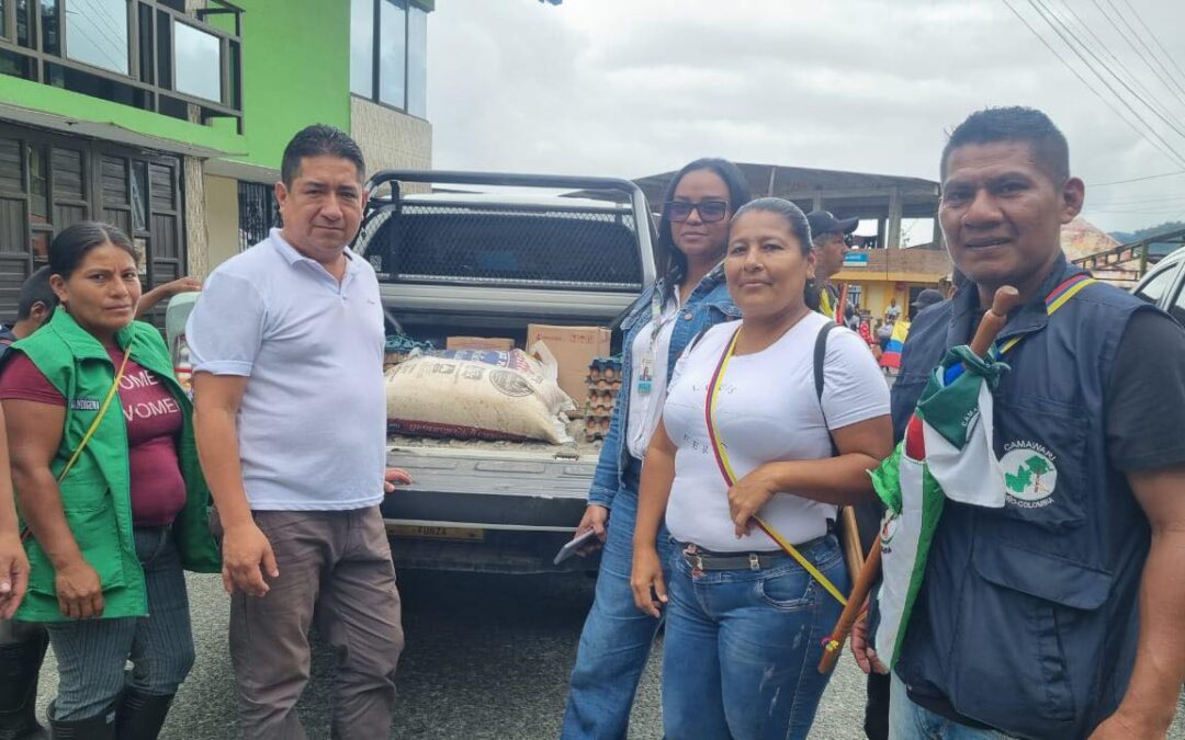 Gobernación brinda asistencia humanitaria a la población del Resguardo Chagüí Chimbuza, exigen presencia de Gobierno Nacional