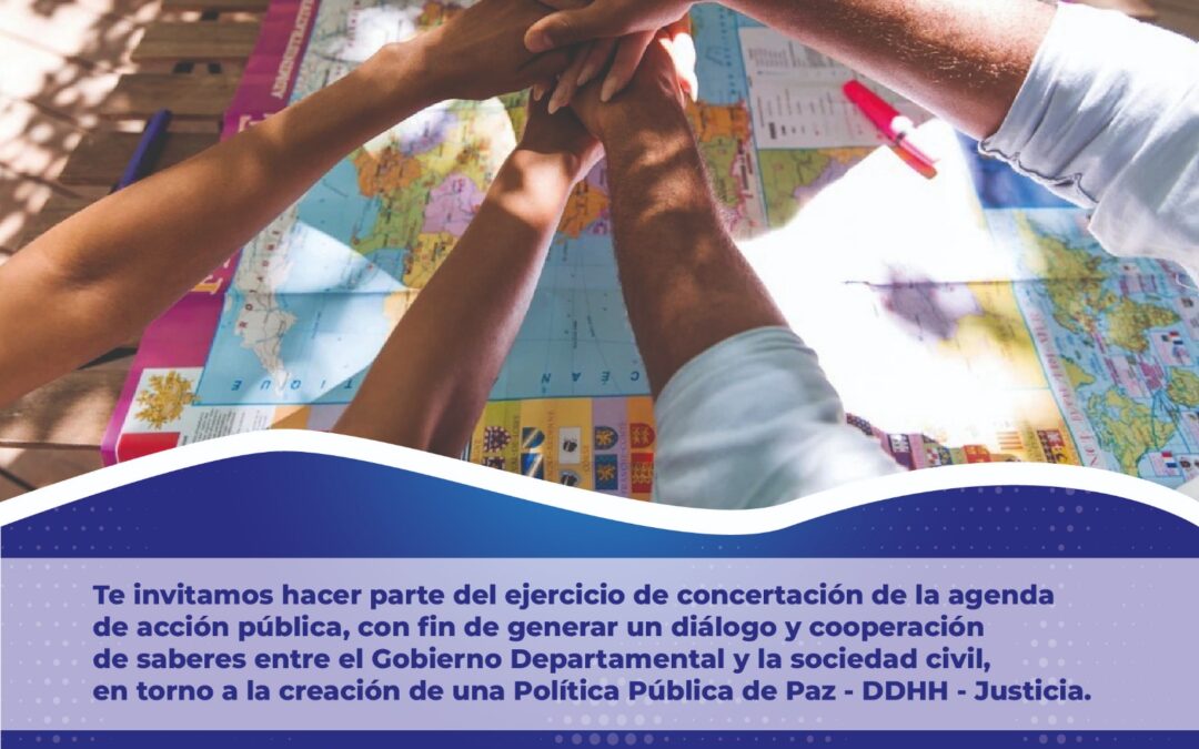 Talleres pedagógicos. Construcción de la política pública de paz – DDHH – justicia departamento de Nariño.