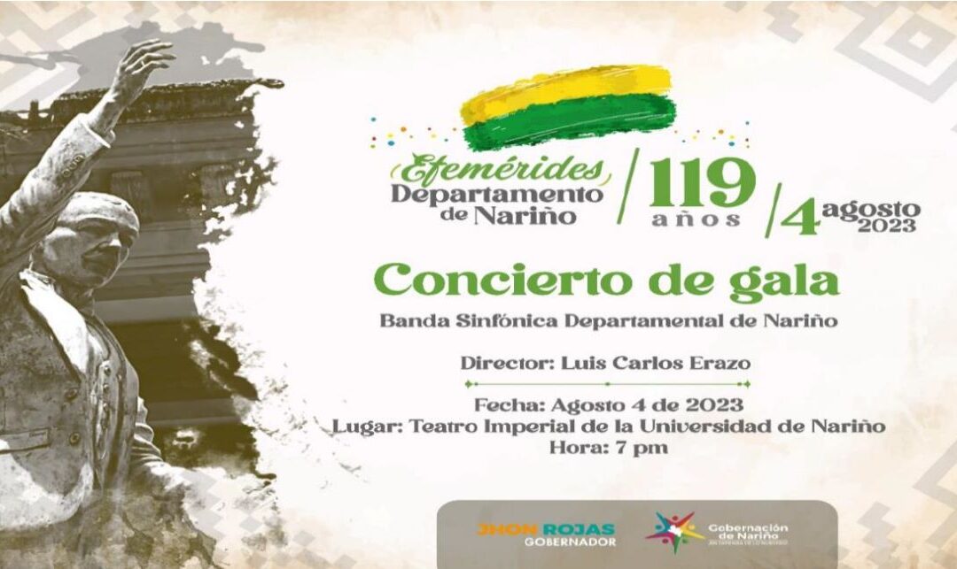 La Banda Sinfónica Departamental de Nariño, ofrece Concierto de Gala