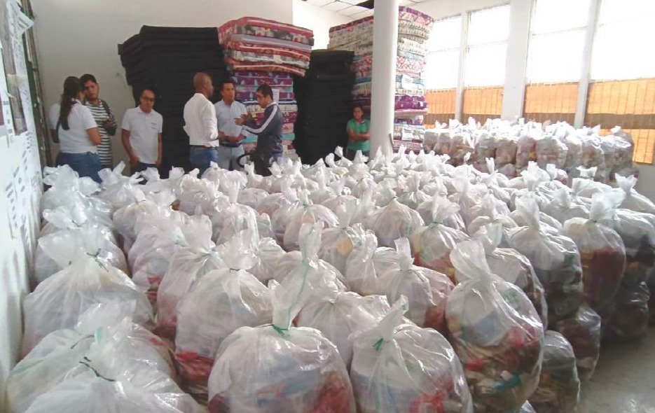 La Gobernación de Nariño, entrega ayudas humanitarias a familias desplazadas por la violencia en el Municipio de Samaniego