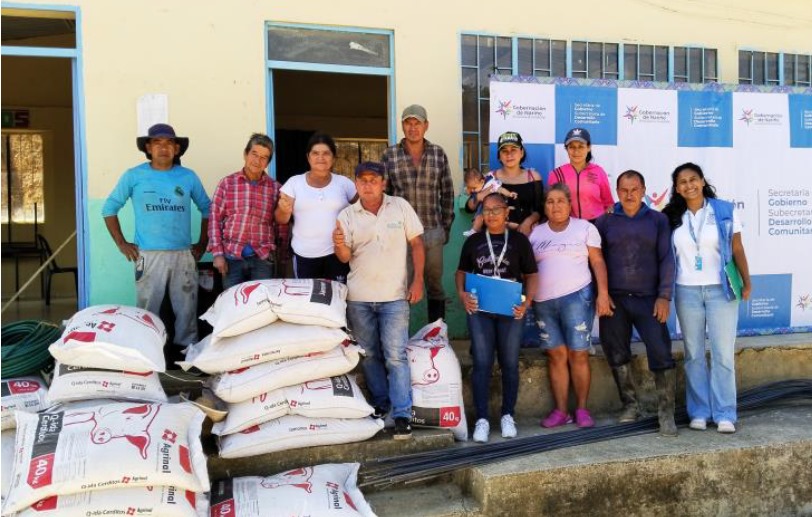 Mediante proyecto de pie de cría de cerdos, se impulsa economía de la Asociación ASOGRAVAN del Municipio del Rosario