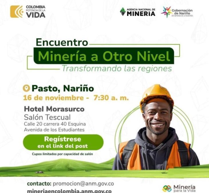 Con Foro Minería a Otro Nivel, se busca fortalecer sector minero en Nariño